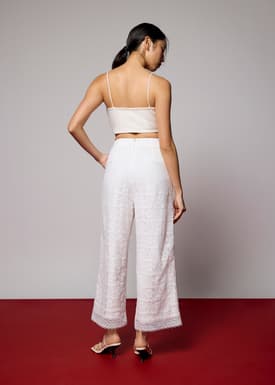 Lace High Waist Wide Leg Culottes