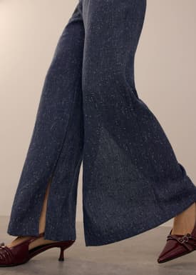 Leggy™ Elastic Tweed High Waist Kick Flare Pants
