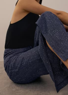 Leggy™ Elastic Tweed High Waist Kick Flare Pants