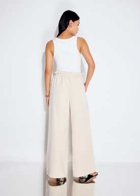 Elastic Drawstring Straight Leg Pants