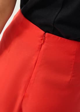 Lyocell Front Twist Mid Waist Wide Leg Pants