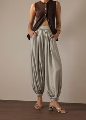 Cuffed Hem Cocoon Pants