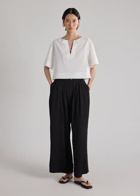 Pleated Wide Leg Pants