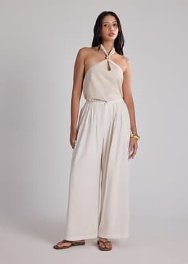 Pleated Wide Leg Pants