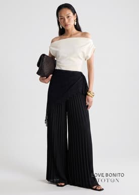 Love, Bonito x TOTON Leggy™ Pleated Pants With Scarf
