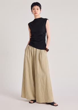 Lyocell Pleated Pants
