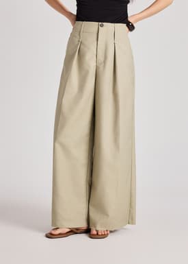Leggy™ Twill Wide Leg Pants