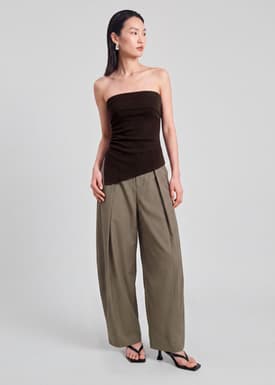 Leggy™ Front Pleat Barrel Pants