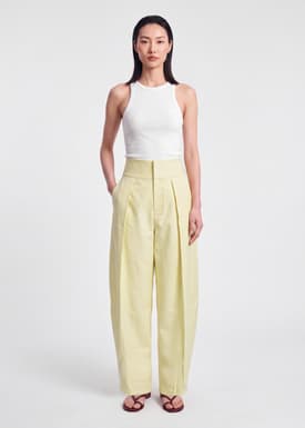 Leggy™ Front Pleat Barrel Pants