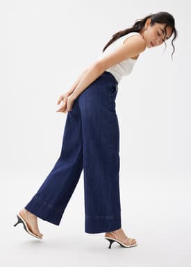 Denim Wide Leg Jeans