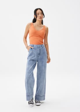 Denim Wide Leg Jeans