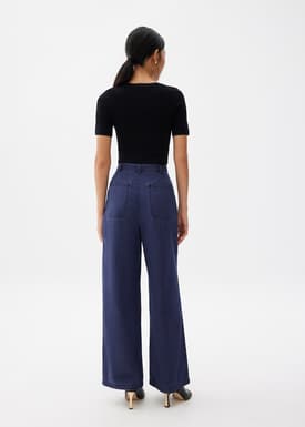 Denim Straight Leg Jeans