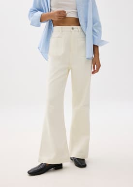 Leggy™ Denim High Waist Flare Sailor Jeans