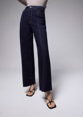 Leggy™ Denim Pintuck Straight Leg Jeans