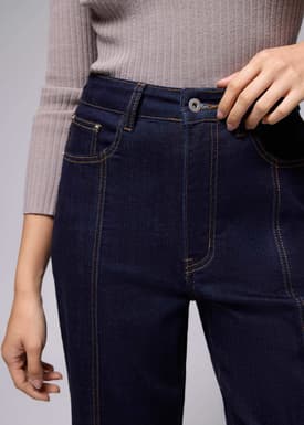 Leggy™ Denim Pintuck Straight Leg Jeans