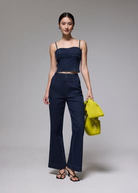 Leggy™ Denim High Waist Wide Leg Jeans