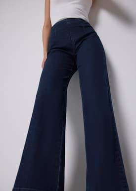 Leggy™ Denim High Waist Wide Leg Jeans