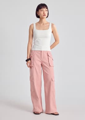 Toggle Hem Cargo Jeans
