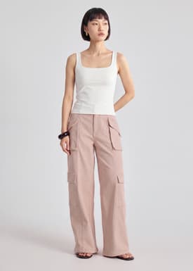 Toggle Hem Cargo Jeans