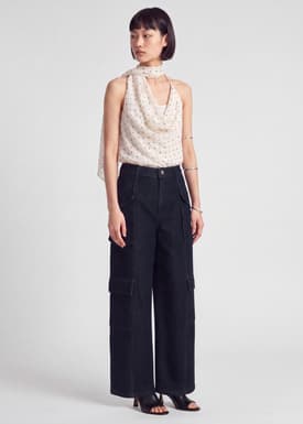 Toggle Hem Cargo Jeans