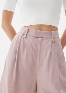 Linen A-line Shorts