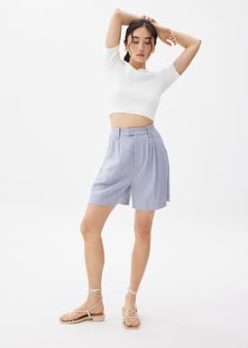Linen A-line Shorts