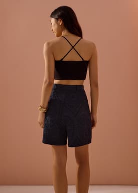 Tailored Bermuda Shorts in Soft Breeze Broderie