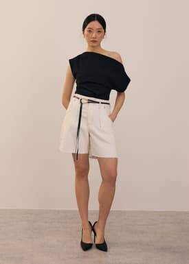 Denim Medium Rise Shorts