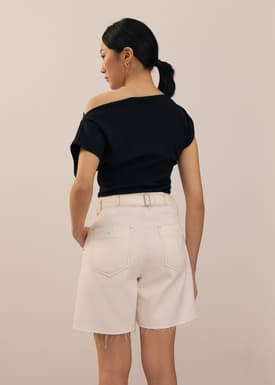 Denim Medium Rise Shorts