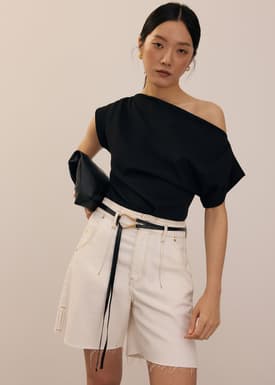 Denim Medium Rise Shorts