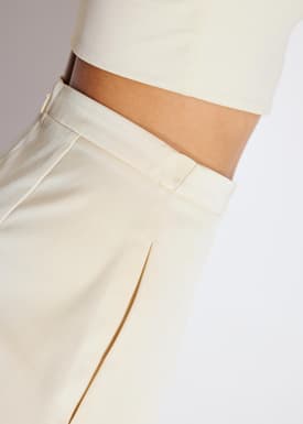 Taffeta High Waist A-Line Shorts