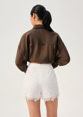 Floral Lace A-line Shorts
