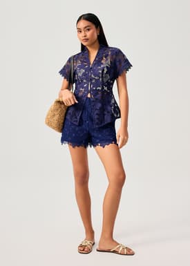 Floral Lace A-line Shorts