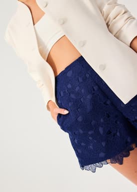 Floral Lace A-line Shorts