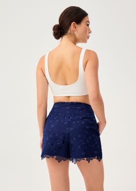 Floral Lace A-line Shorts