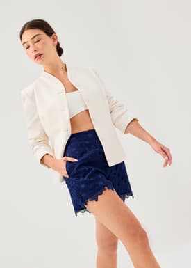 Floral Lace A-line Shorts