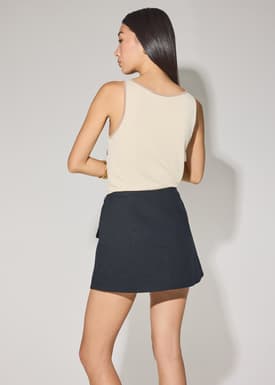 Lyocell Cargo A-line Mini Skort