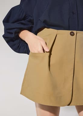 Lyocell Cargo A-line Mini Skort