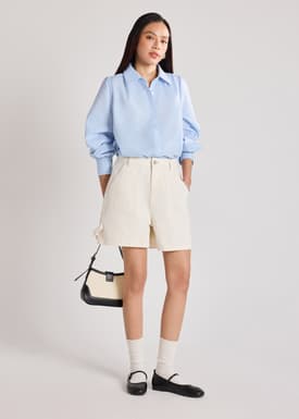 Denim Utility Shorts