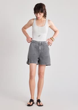 Denim Utility Shorts