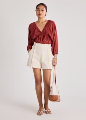 Fray Edge Cotton Shorts
