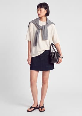 A-line Denim Skirt