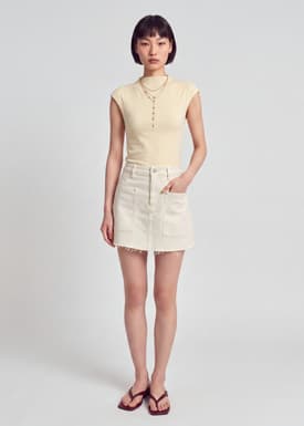 A-line Denim Skirt