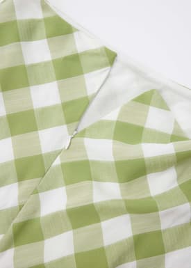 Gingham A-line Midaxi Skirt