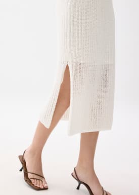 Knit Column Midi Skirt