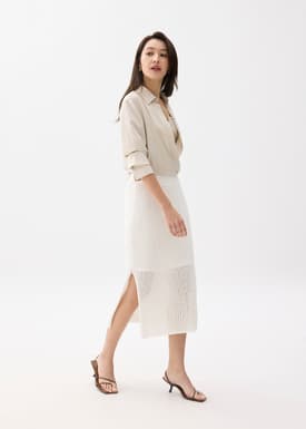 Knit Column Midi Skirt