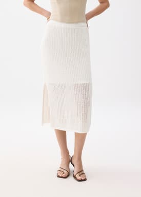 Knit Column Midi Skirt