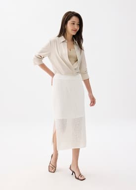 Knit Column Midi Skirt