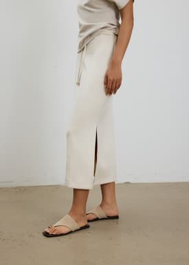 Neoprene High Waist Column Midaxi Skirt