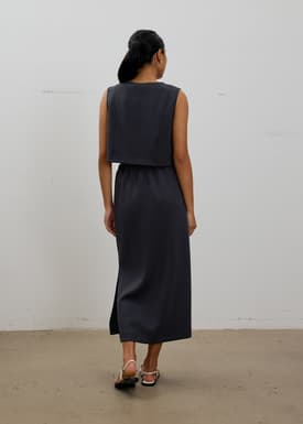 Neoprene High Waist Column Midaxi Skirt